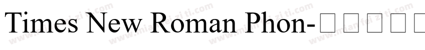 Times New Roman Phon字体转换